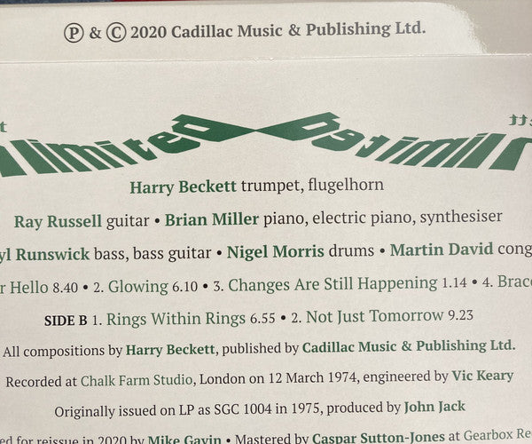 Harry Beckett : Joy Unlimited (LP, Album, Ltd, RE, RM)