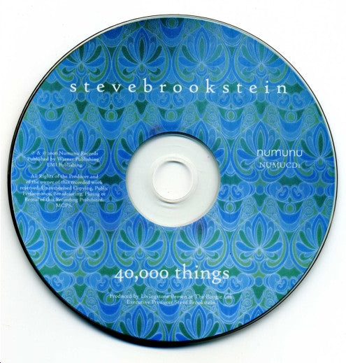 Steve Brookstein : 40,000 Things (CD, Album)