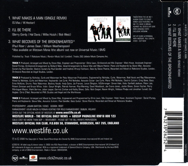 Westlife : What Makes A Man (CD, Single, Ltd, CD2)