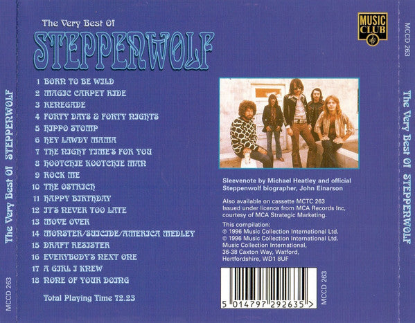 Steppenwolf : The Very Best Of Steppenwolf (CD, Comp)