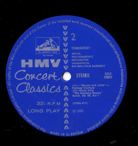 Pyotr Ilyich Tchaikovsky / Royal Philharmonic Orchestra, Sir Malcolm Sargent : '1812' - Marche Slave - Romeo & Juliet - Sleeping Beauty Waltz (LP, Album, RE)
