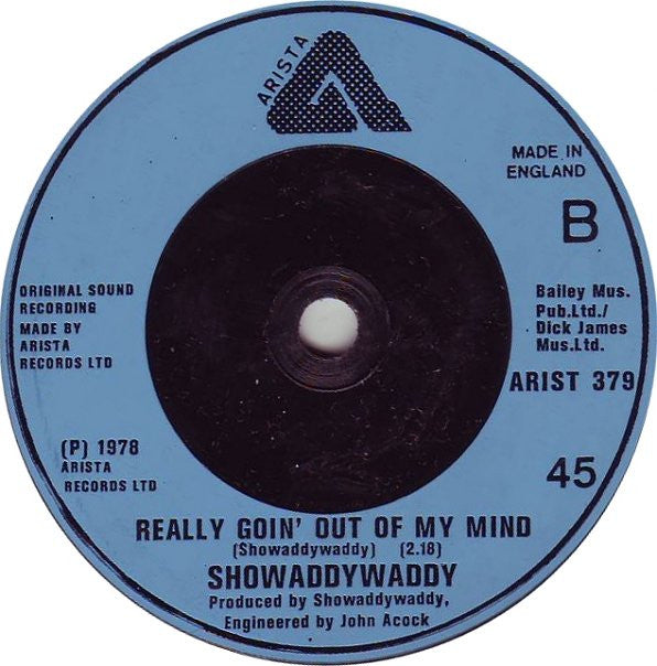 Showaddywaddy : Blue Moon (7", Single, Blu)