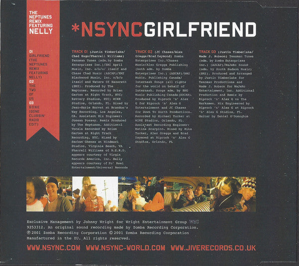 NSYNC Featuring Nelly - Girlfriend (The Neptunes Remix) (CD) (Very Good Plus (VG)) - DaddyPop