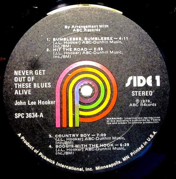 John Lee Hooker - Never Get Out Of These Blues Alive (LP) (Very Good Plus (VG)) - DaddyPop