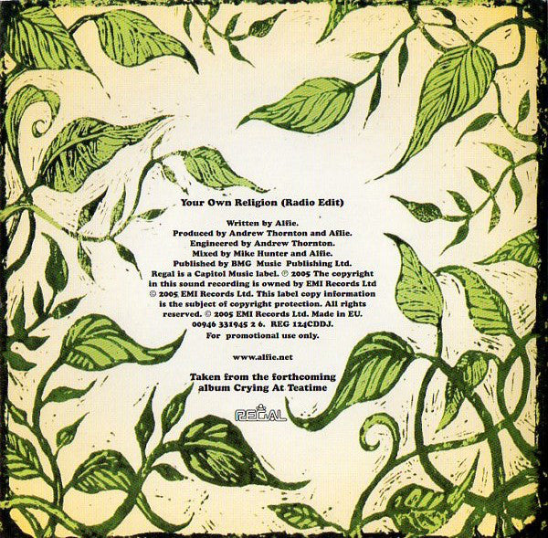 Alfie - Your Own Religion (CD) (Near Mint (NM Or M-)) - DaddyPop