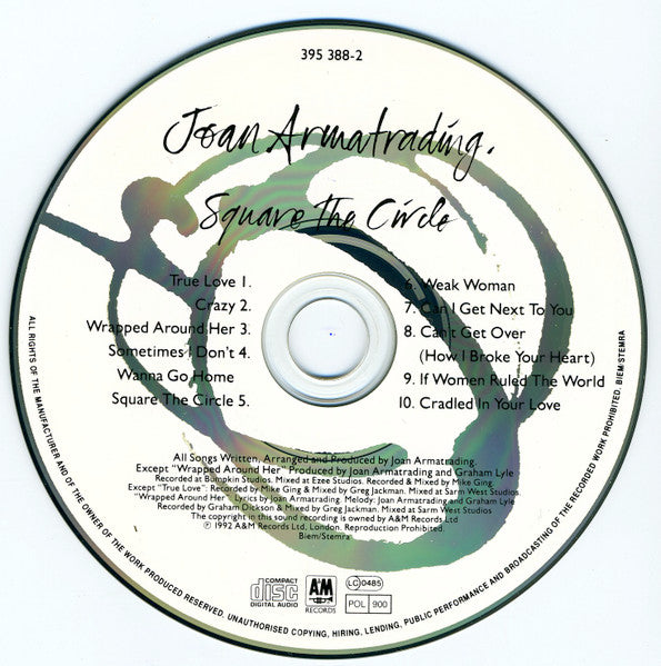 Joan Armatrading : Square The Circle (CD, Album)