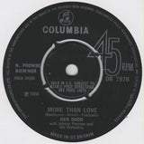 Ken Dodd : More Than Love (7", Single)