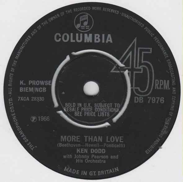 Ken Dodd : More Than Love (7", Single)