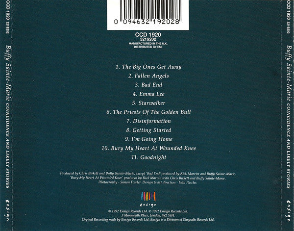 Buffy Sainte-Marie : Coincidence And Likely Stories (CD, Album)