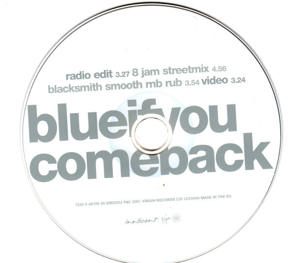 Blue (5) : If You Come Back (CD, Single, Enh)