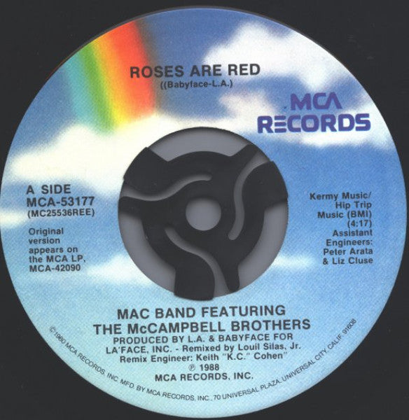 Mac Band Featuring The McCampbell Brothers : Roses Are Red (7", Single)