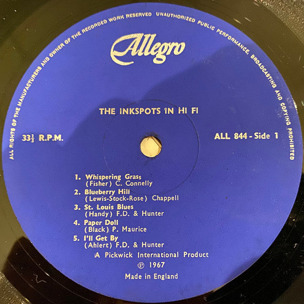 The Ink Spots (2) : The Ink Spots In Hi-Fi (LP, Comp)