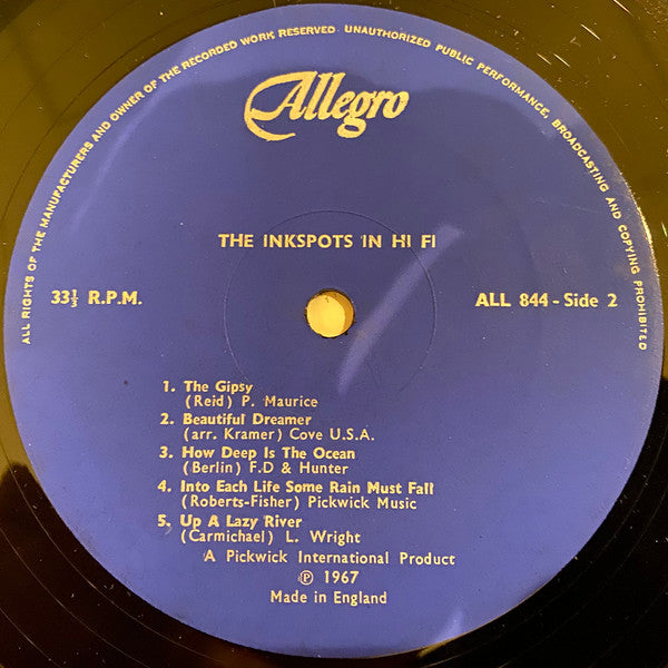 The Ink Spots (2) : The Ink Spots In Hi-Fi (LP, Comp)