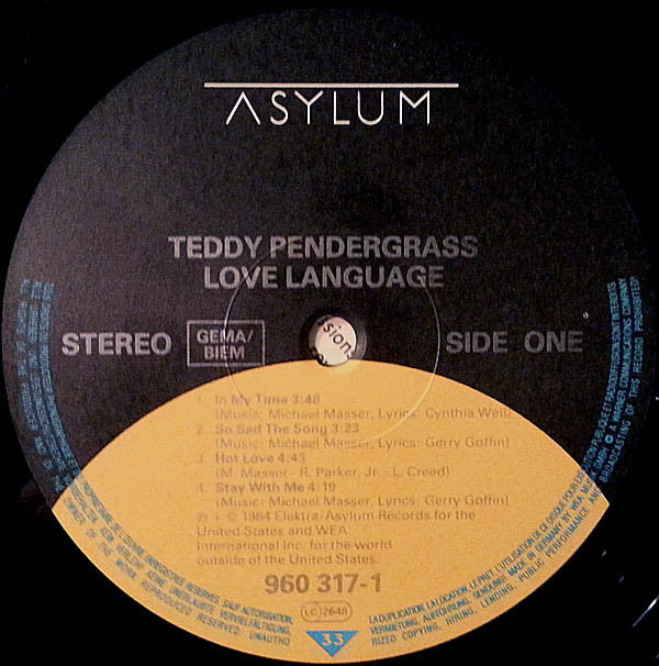 Teddy Pendergrass : Love Language (LP, Album, MiniAlbum)