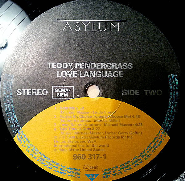 Teddy Pendergrass : Love Language (LP, Album, MiniAlbum)
