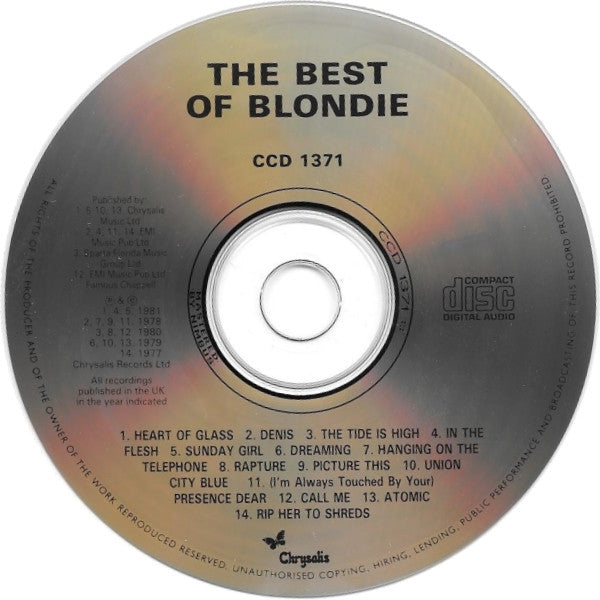Blondie : The Best Of Blondie (CD, Comp, RE, RP)