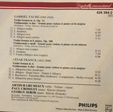 Gabriel Fauré, César Franck - Arthur Grumiaux, Paul Crossley (2), György Sebök : The Violin Sonatas (CD, Comp, RE, RM)