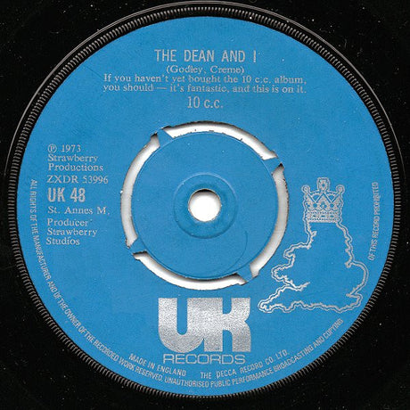 10cc - The Dean And I (7) (Very Good Plus (VG)) - DaddyPop