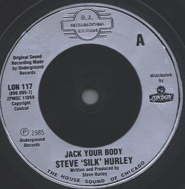 Steve "Silk" Hurley : Jack Your Body (7", Single, Inj)