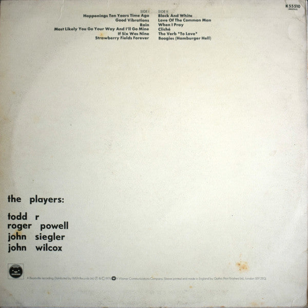 Todd Rundgren : Faithful (LP, Album)