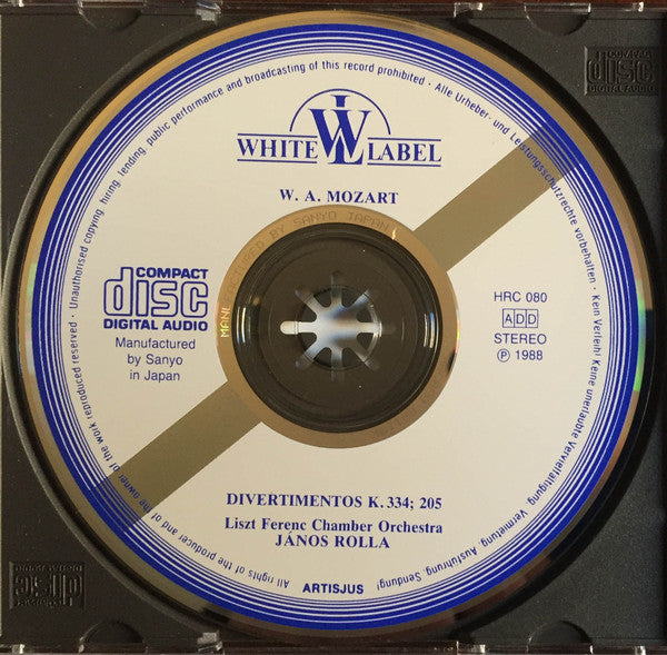 Wolfgang Amadeus Mozart - Liszt Ferenc Chamber Orchestra : Two Divertimentos In D Major K.334 & 205 (CD, Album, RM)