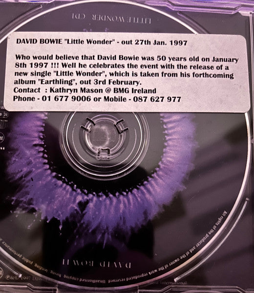 David Bowie : Little Wonder (CD, Single, CD1)