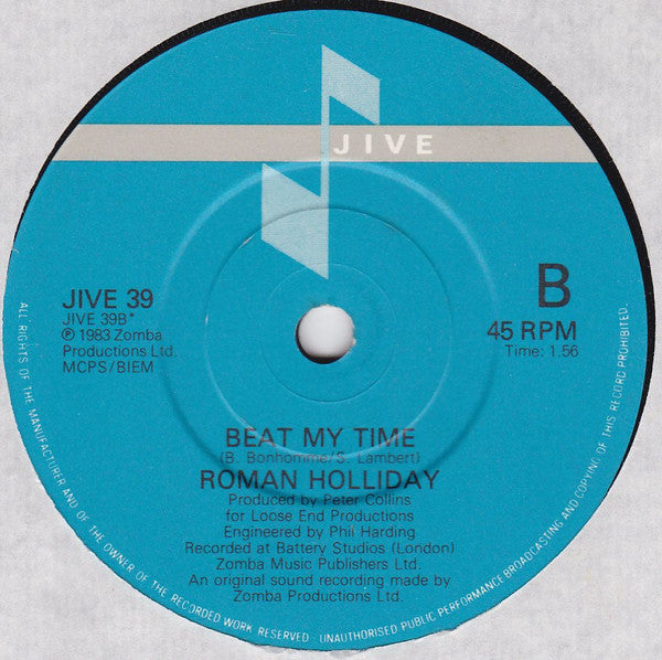 Roman Holliday : Don't Try To Stop It (7", Single)