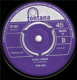 Joan Baez : There But For Fortune (7", Single, Mono, Kno)