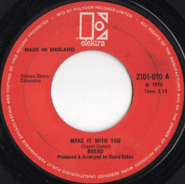 Bread : Make It With You (7", Single, Lar)