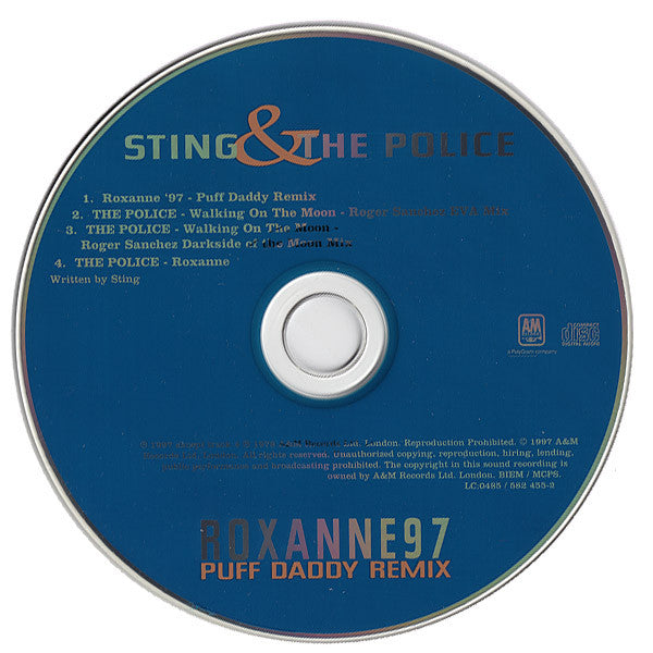 Sting & The Police : Roxanne '97 (Puff Daddy Remix) (CD, Single)