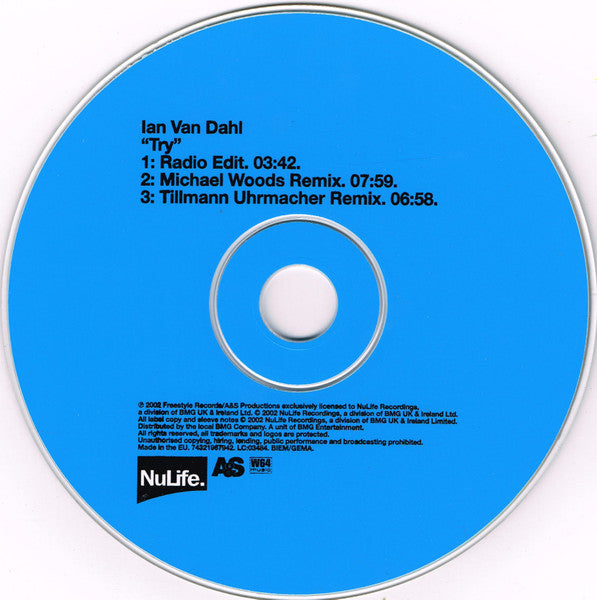 Ian Van Dahl : Try (CD, Single)