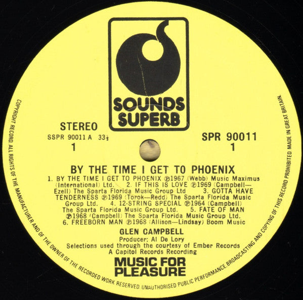 Glen Campbell : By The Time I Get To Phoenix (LP, Comp)
