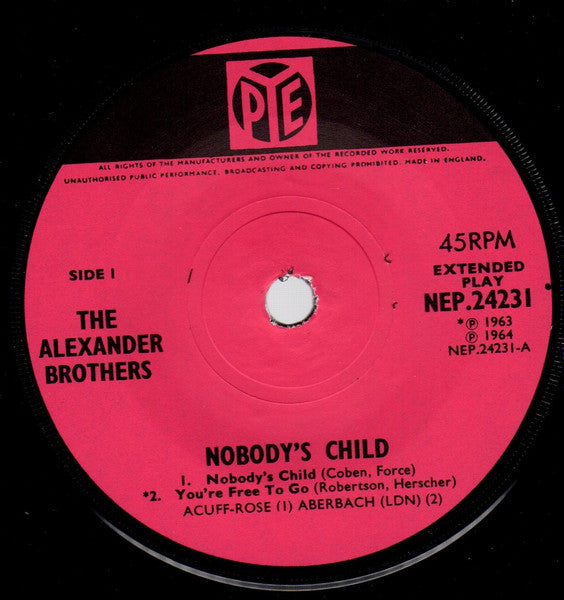 The Alexander Brothers : Nobody's Child (7", EP)