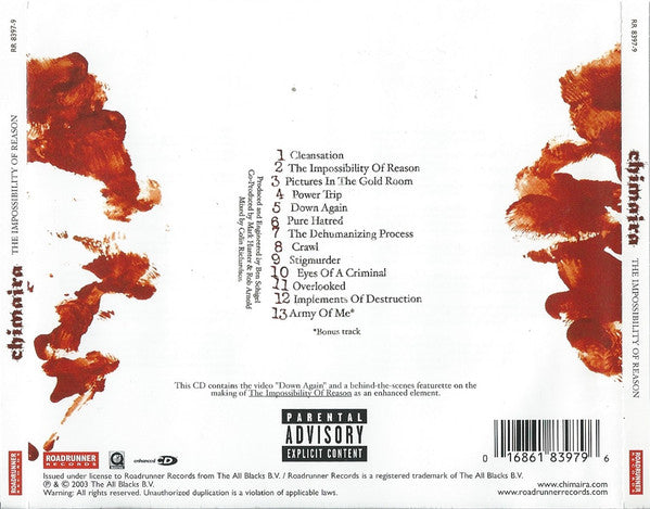 Chimaira : The Impossibility Of Reason (CD, Album, Enh)