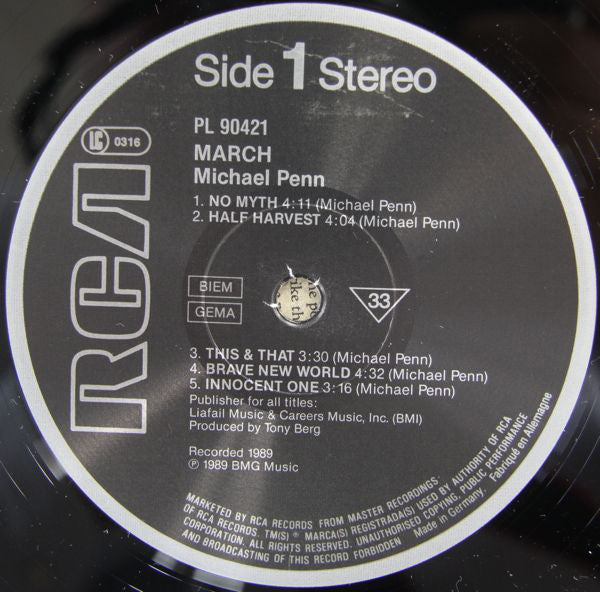 Michael Penn : March (LP, Album)