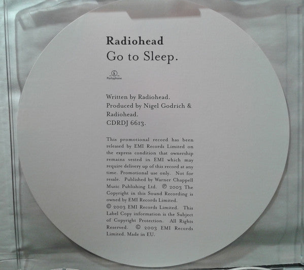 Radiohead : Go To Sleep (CD, Single, Promo)