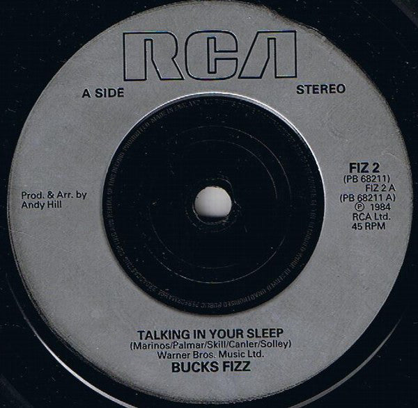 Bucks Fizz : Talking In Your Sleep (7", Single, Inj)