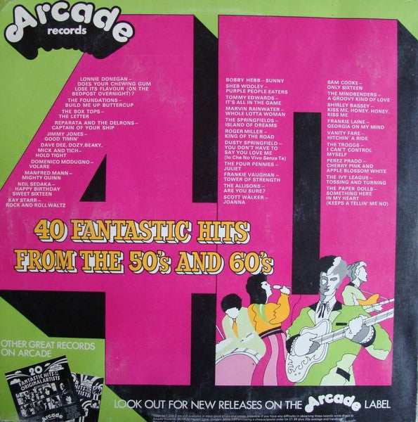 Various : 40 Fantastic Hits From The 50's And 60's (2xLP, Comp, Mono, CBS)