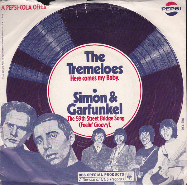 Simon & Garfunkel / The Tremeloes : The 59th Street Bridge Song (Feelin' Groovy) / Here Comes My Baby (7", Single, Promo)