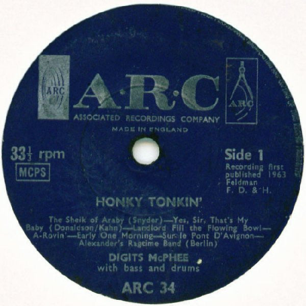 Digits McPhee : Honky Tonkin' (7")