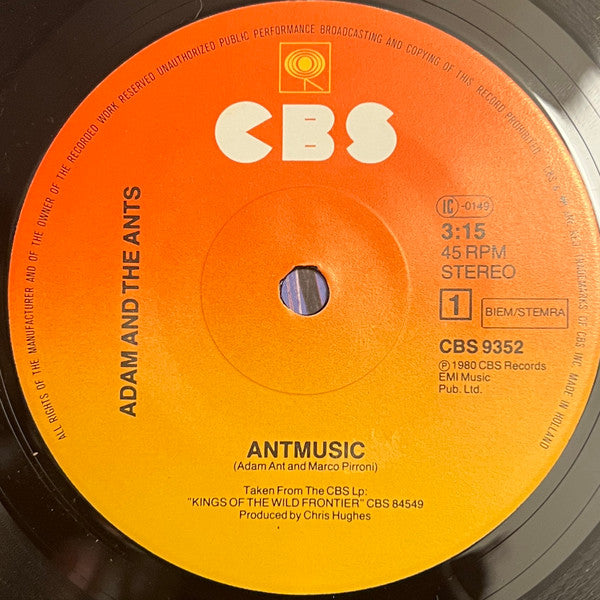 Adam & The Ants* : Antmusic (7", Single, Sol)