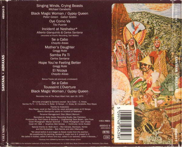 Santana : Abraxas (CD, Album, Ltd, RE, RM, Dig)