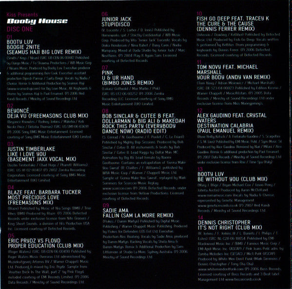 Various : Kiss Presents Booty House (2xCD, Comp, Mixed)