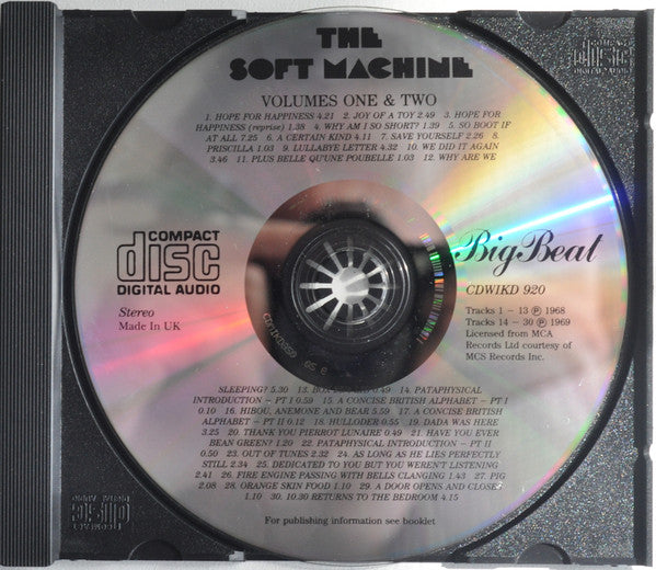 Soft Machine : Volumes One And Two (CD, Comp, RE)