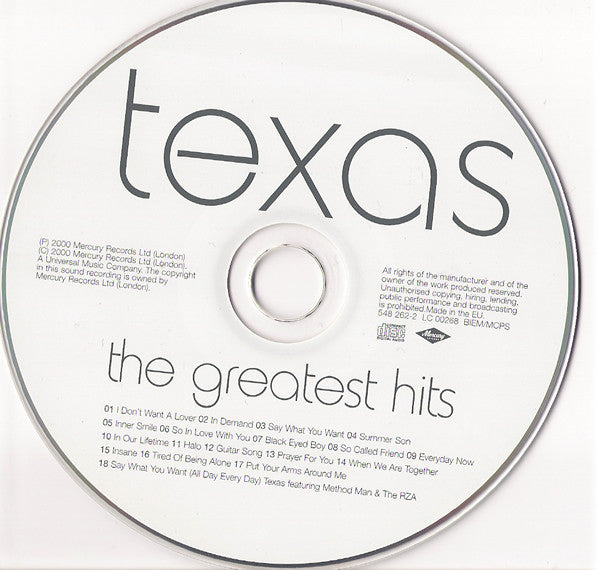 Texas - The Greatest Hits (CD) (Very Good Plus (VG)) - DaddyPop