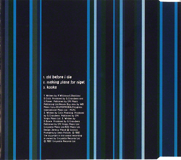 Robbie Williams : Old Before I Die (CD, Single)