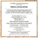 Ludwig van Beethoven - John Eliot Gardiner, Charlotte Margiono, Catherine Robbin, William Kendall, Alastair Miles, The Monteverdi Choir, The English Baroque Soloists : Missa Solemnis (CD, Album, RE)