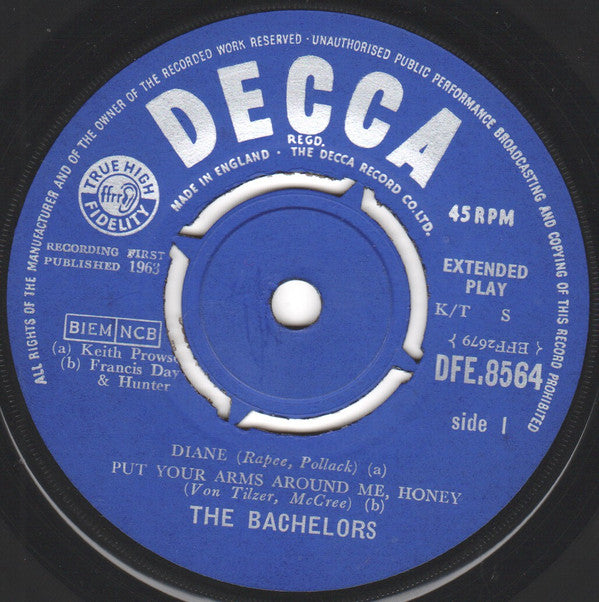 The Bachelors : The Bachelors Volume 2 (7", EP, Mono)