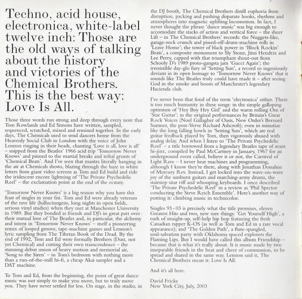 The Chemical Brothers : Singles 93-03 (CD, Comp, RE)