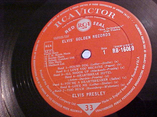 Elvis Presley : Elvis' Golden Records (LP, Comp, Non)